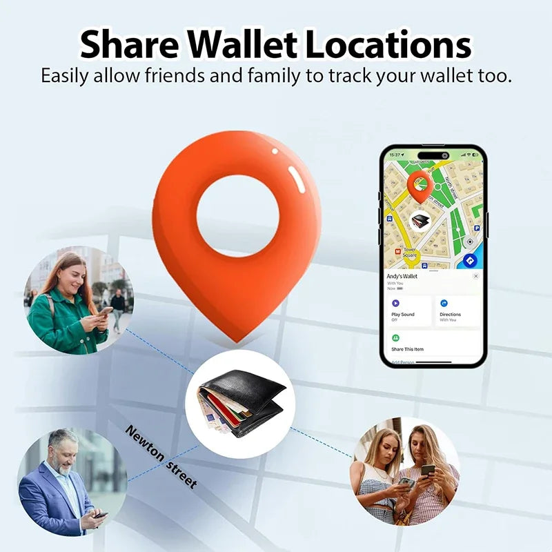 Wallet Tracker Card Wireless Charging Tracking Location Gps Locator