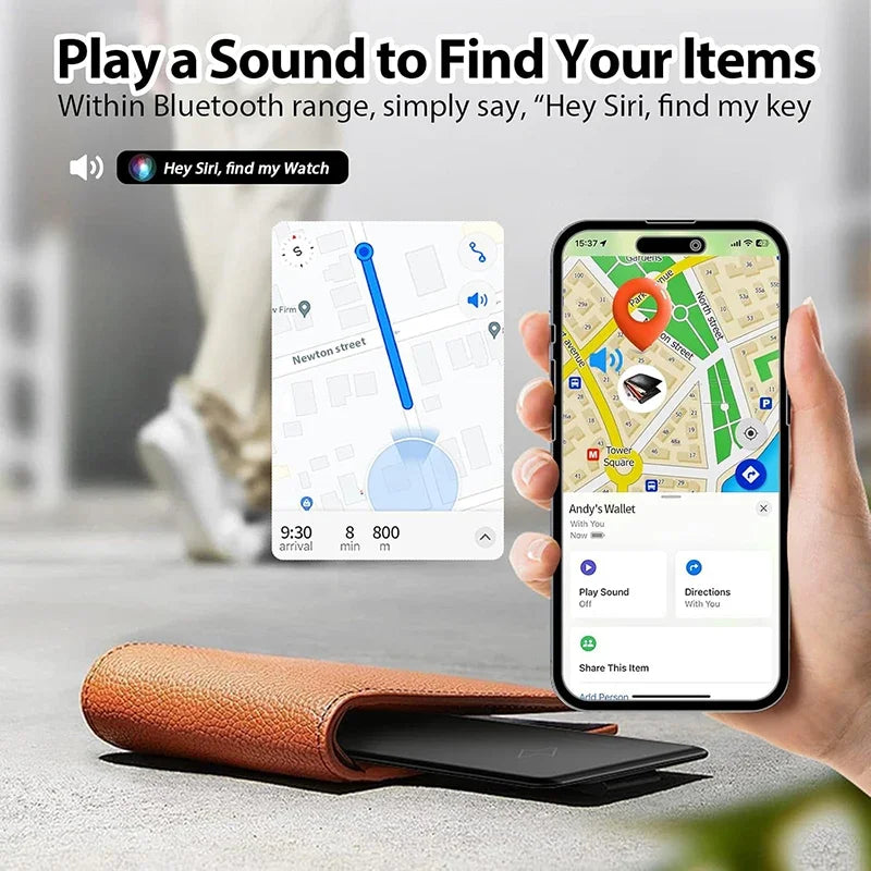 Wallet Tracker Card Wireless Charging Tracking Location Gps Locator